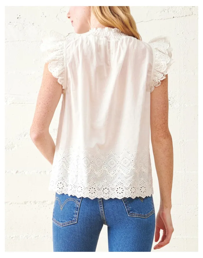 WVN Theodora Blouse White Women Madewell Tops and Shirts WVN Theodora Blouse White Women Madewell Tops and Shirts