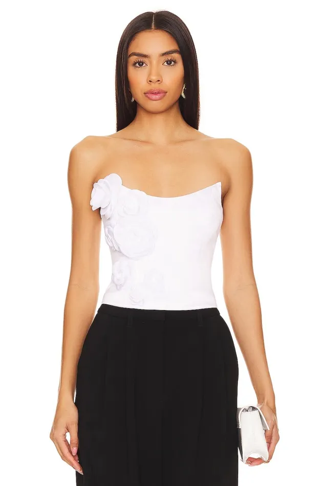 X Anja Dujakovi Selena Bustier White Women Lovers Friends Tops