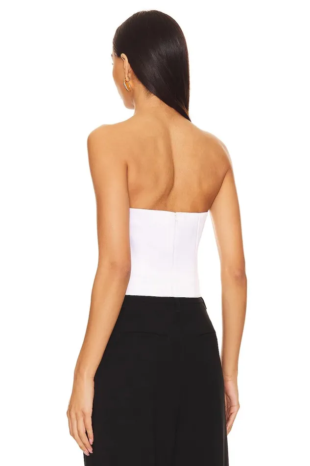 X Anja Dujakovi Selena Bustier White Women Lovers Friends Tops