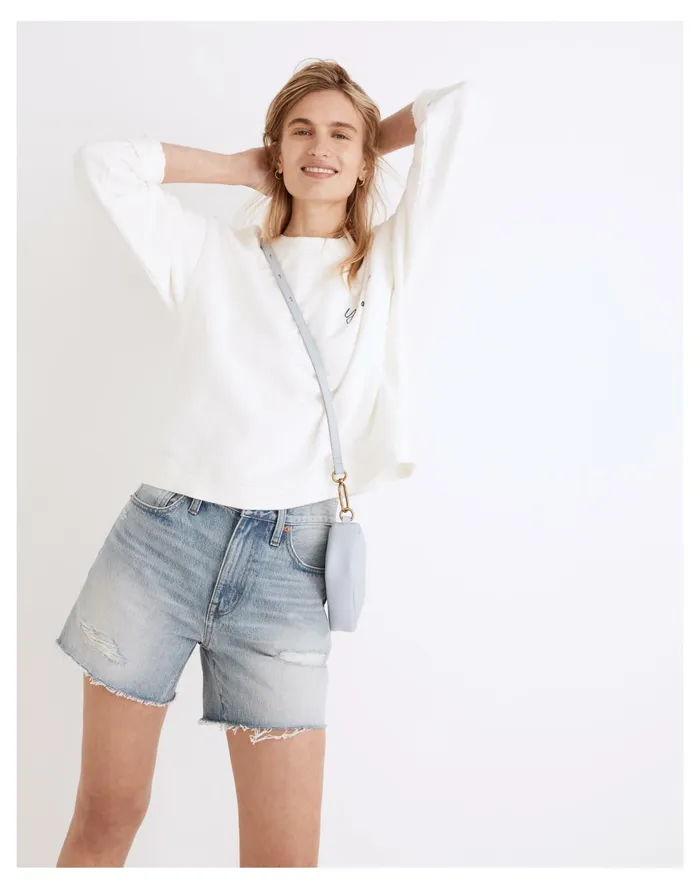 X Htel Magique Resourced Cotton Swing Sweatshirt Lighthouse Women Madewell Tees