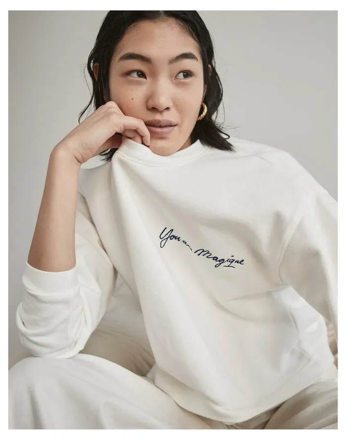 X Htel Magique Resourced Cotton Swing Sweatshirt Lighthouse Women Madewell Tees
