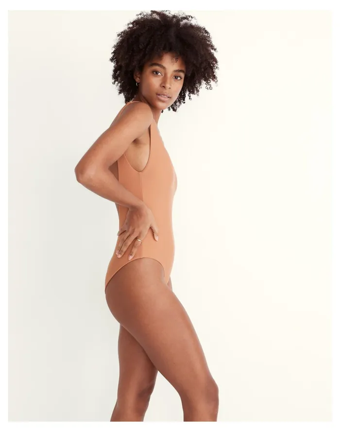 X Jade Swim Contour One Piece Swimsuit Toasted Nut Women Madewell Swim X Jade Swim Contour One Piece Swimsuit Toasted Nut Women Madewell Swim