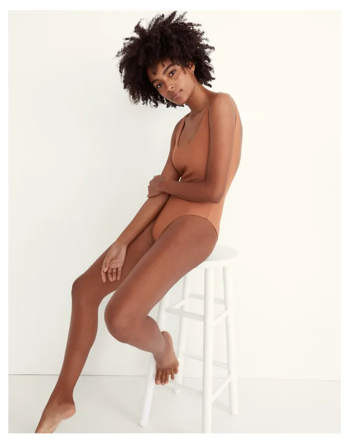 X Jade Swim Contour One Piece Swimsuit Toasted Nut Women Madewell Swim X Jade Swim Contour One Piece Swimsuit Toasted Nut Women Madewell Swim