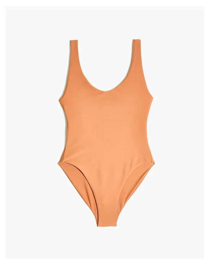 X Jade Swim Contour One Piece Swimsuit Toasted Nut Women Madewell Swim X Jade Swim Contour One Piece Swimsuit Toasted Nut Women Madewell Swim