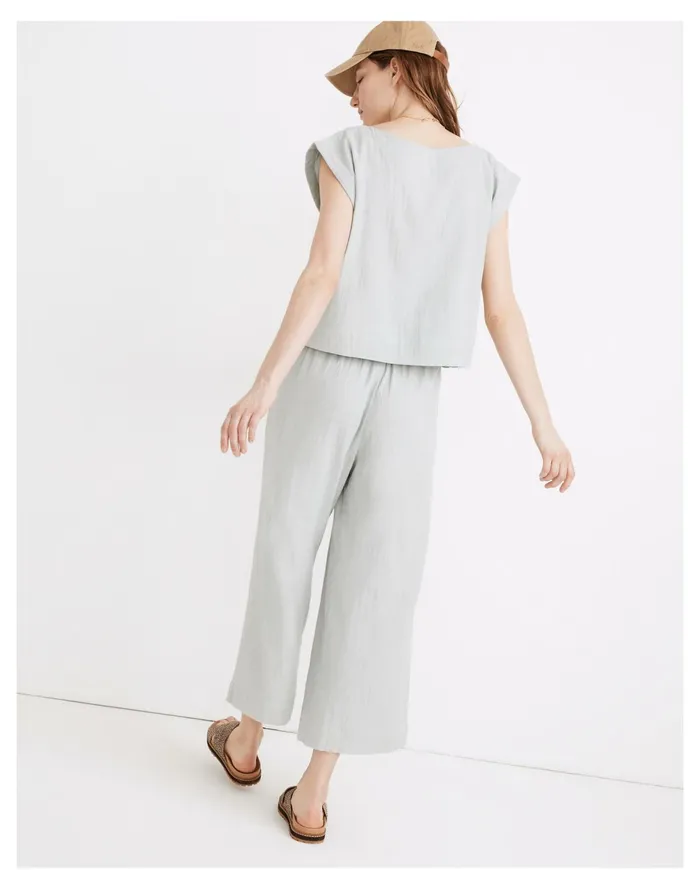 X LAUDE The Label Everyday Top Sea Mist Women Madewell Tops and Shirts