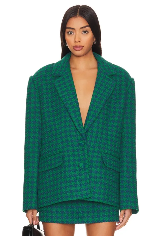 X Rachel Hadley Blazer Blue and Green Women Lovers Friends Jackets and Coats