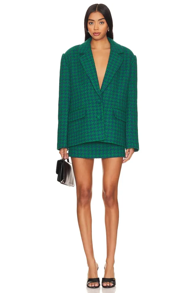 X Rachel Hadley Blazer Blue and Green Women Lovers Friends Jackets and Coats X Rachel Hadley Blazer Blue and Green Women Lovers Friends Jackets and Coats