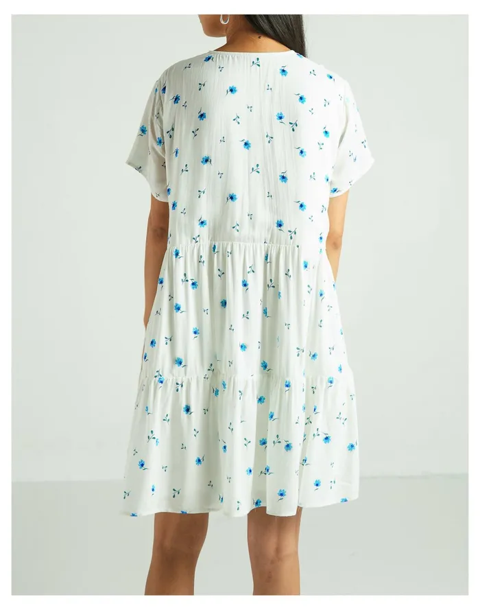X Reistor Tencel Short Tiered Dress Ivory White Women Madewell Dresses X Reistor Tencel Short Tiered Dress Ivory White Women Madewell Dresses