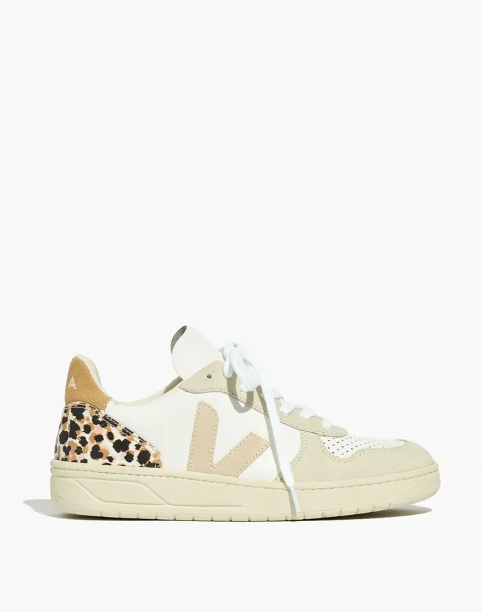 X Veja V 10 Sneakers In Animal Print Leather Whitesableleopard Women Madewell Sneakers X Veja V 10 Sneakers In Animal Print Leather Whitesableleopard Women Madewell Sneakers