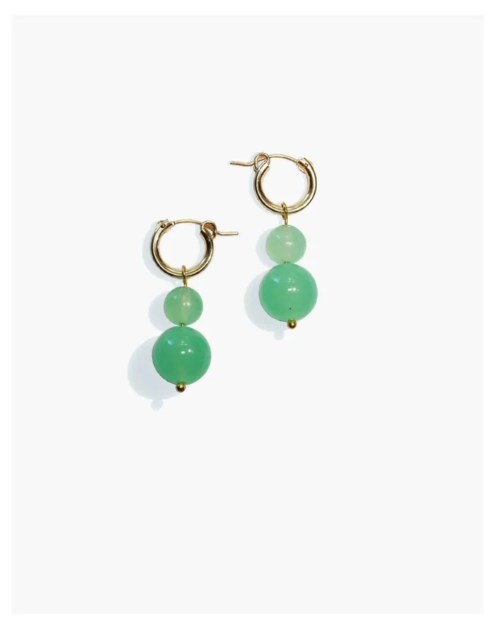YEAR 901 Jade Orb Earrings Gold Women Madewell Earrings